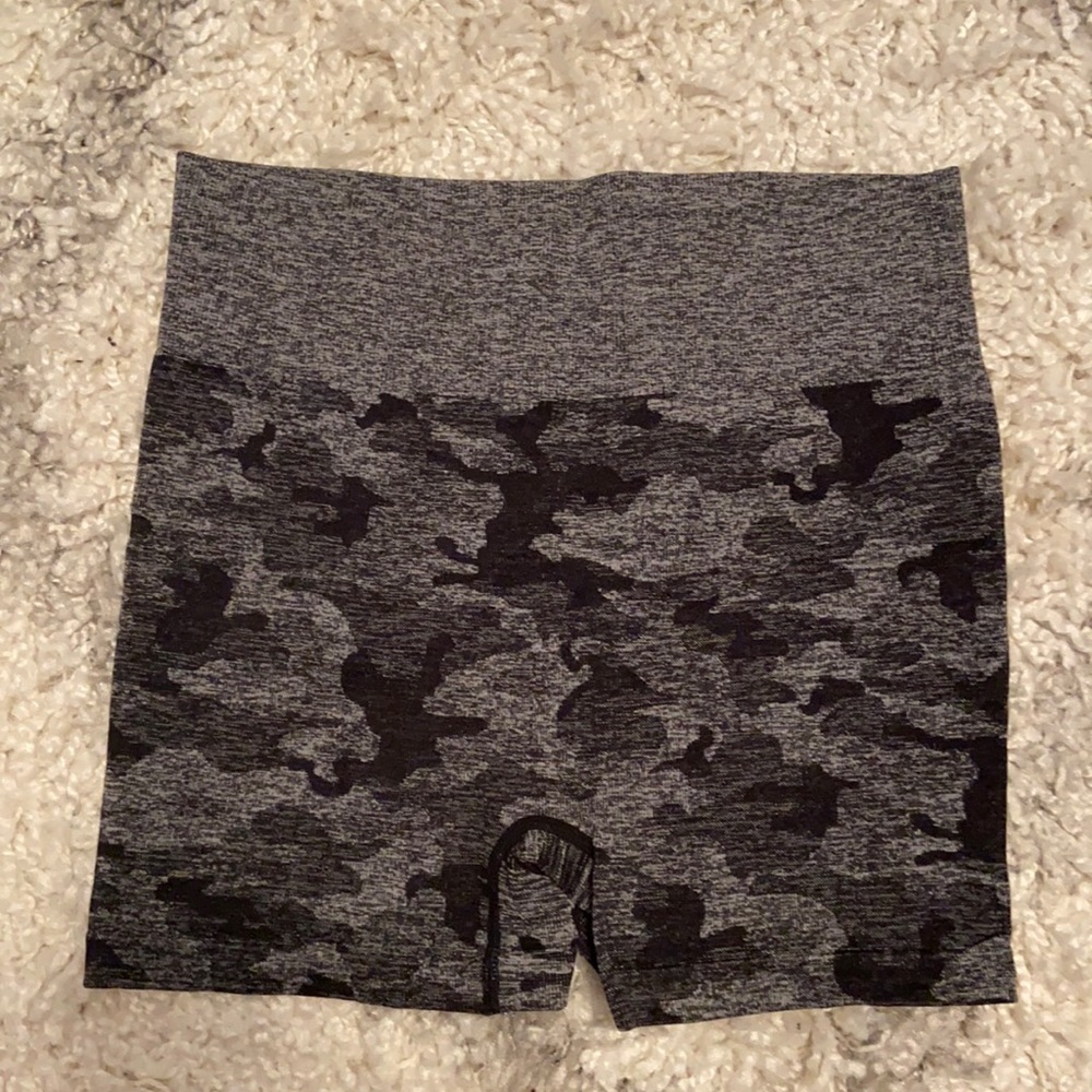 Black camo shorts